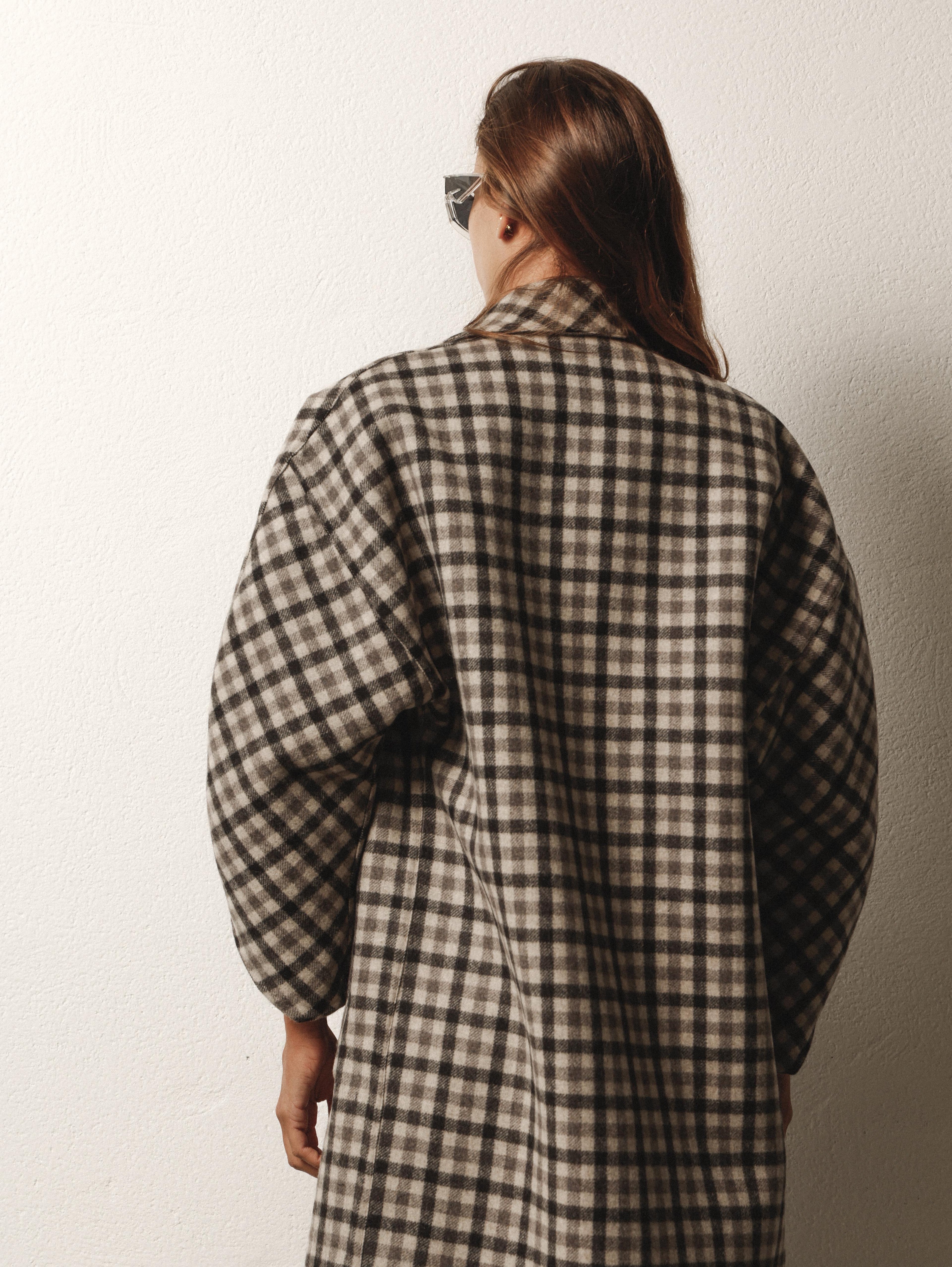 Cappotto reversibile in lana