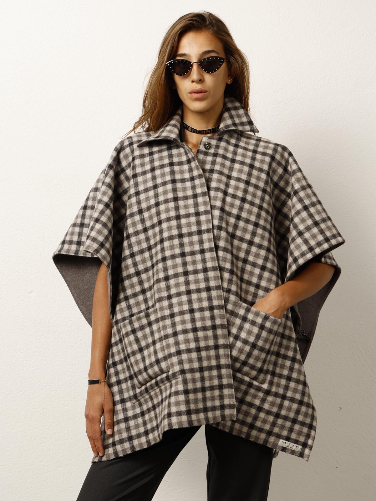 Cappa reversibile in lana