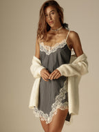 Sleep Dress in cotone con pizzo