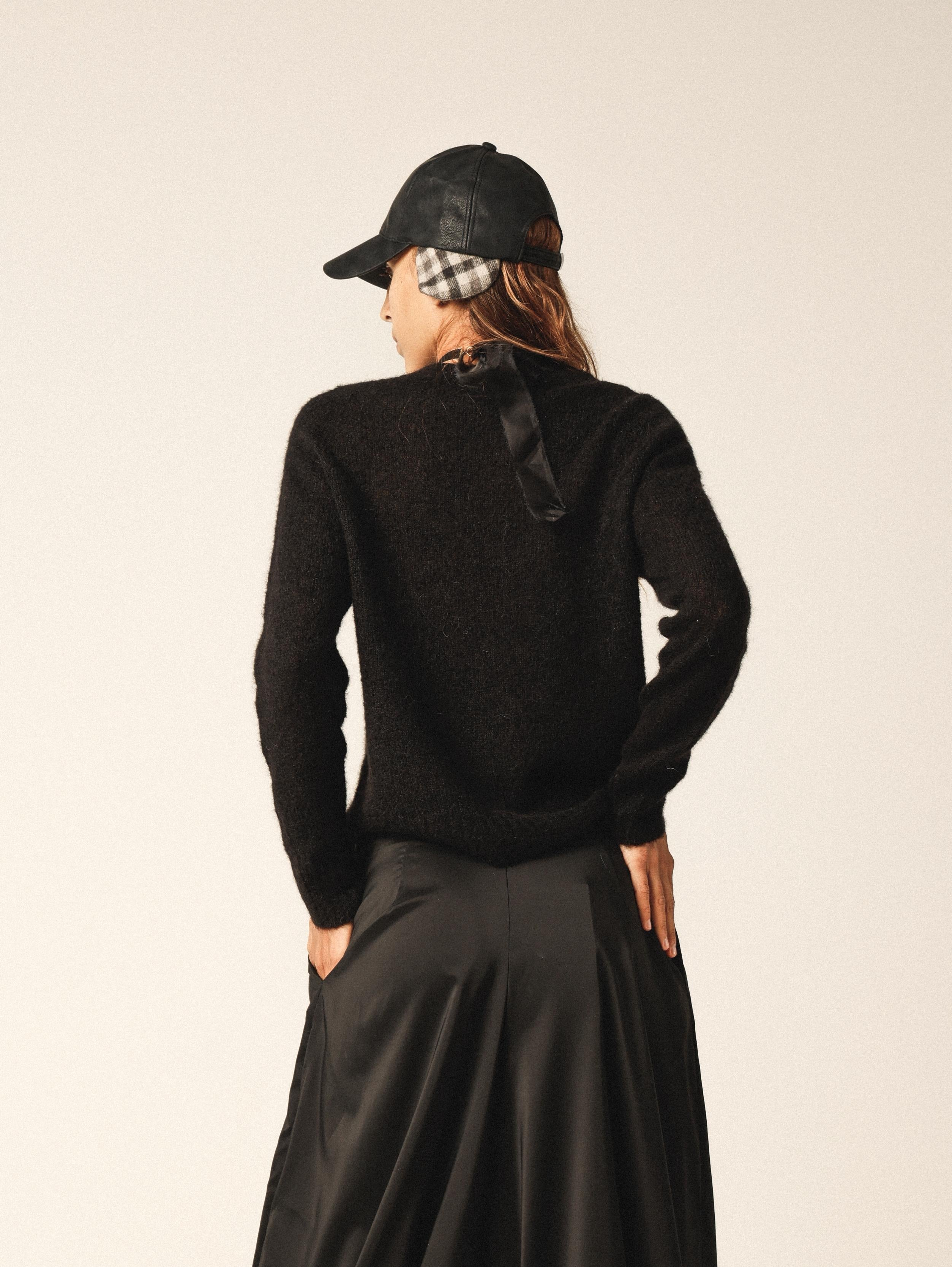 Maglione con colletto applicato