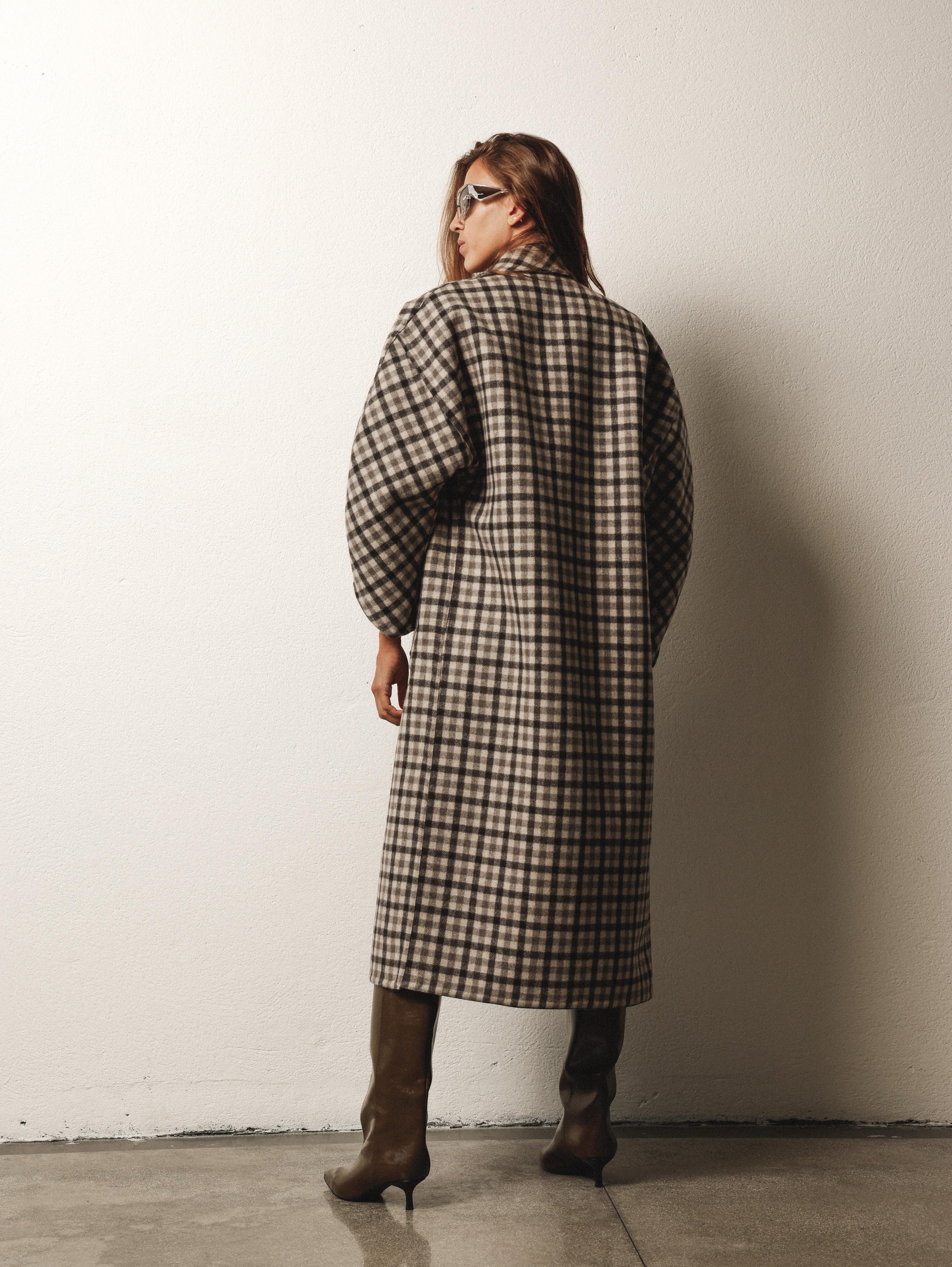 Cappotto reversibile in lana