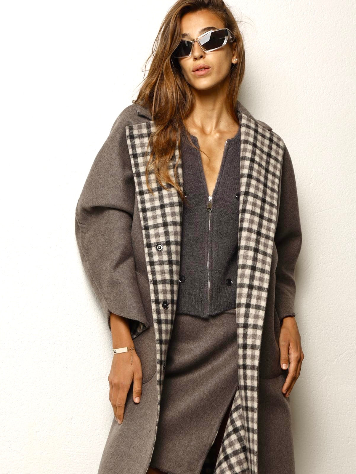 Cappotto reversibile in lana