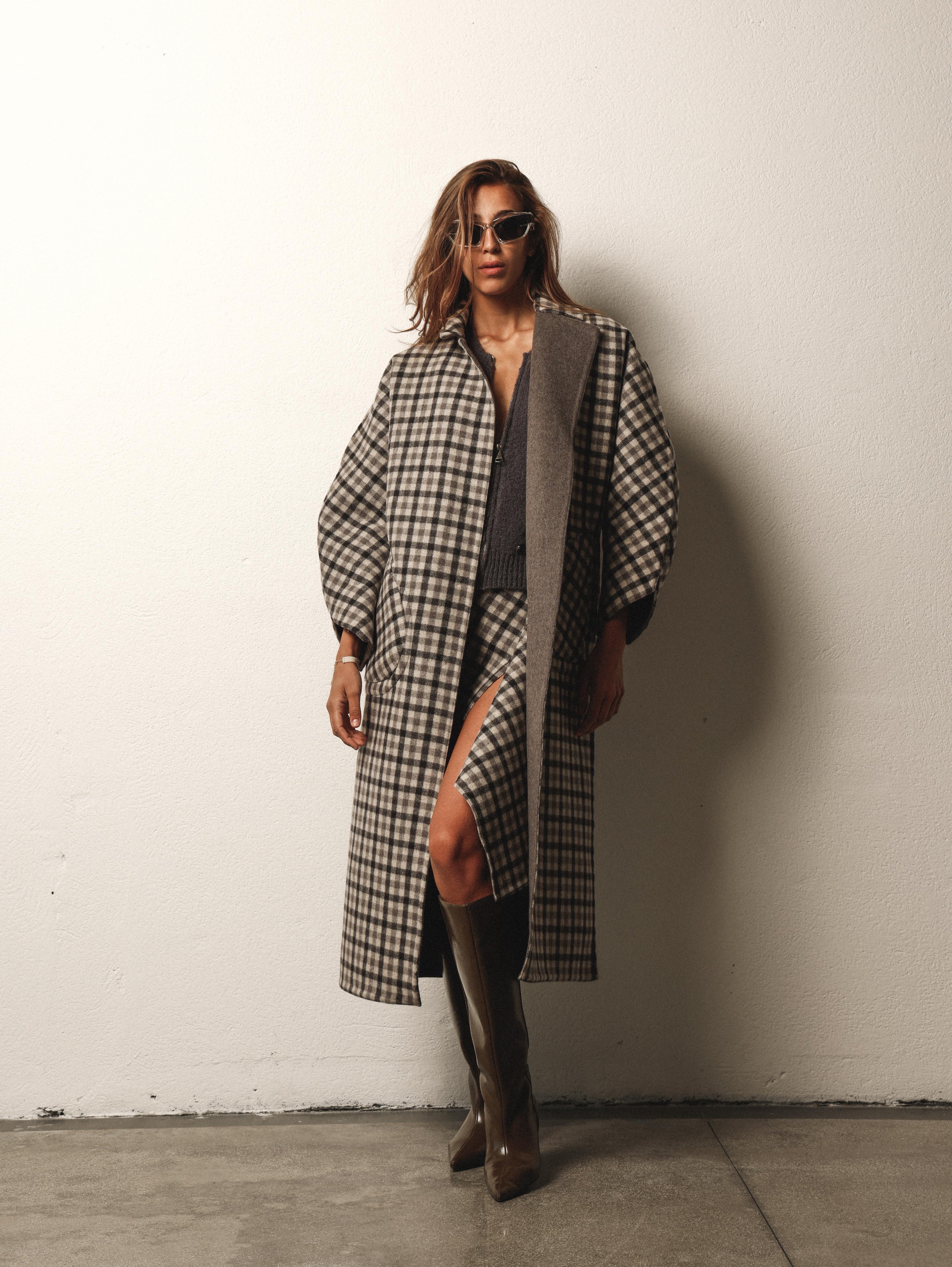 Cappotto reversibile in lana