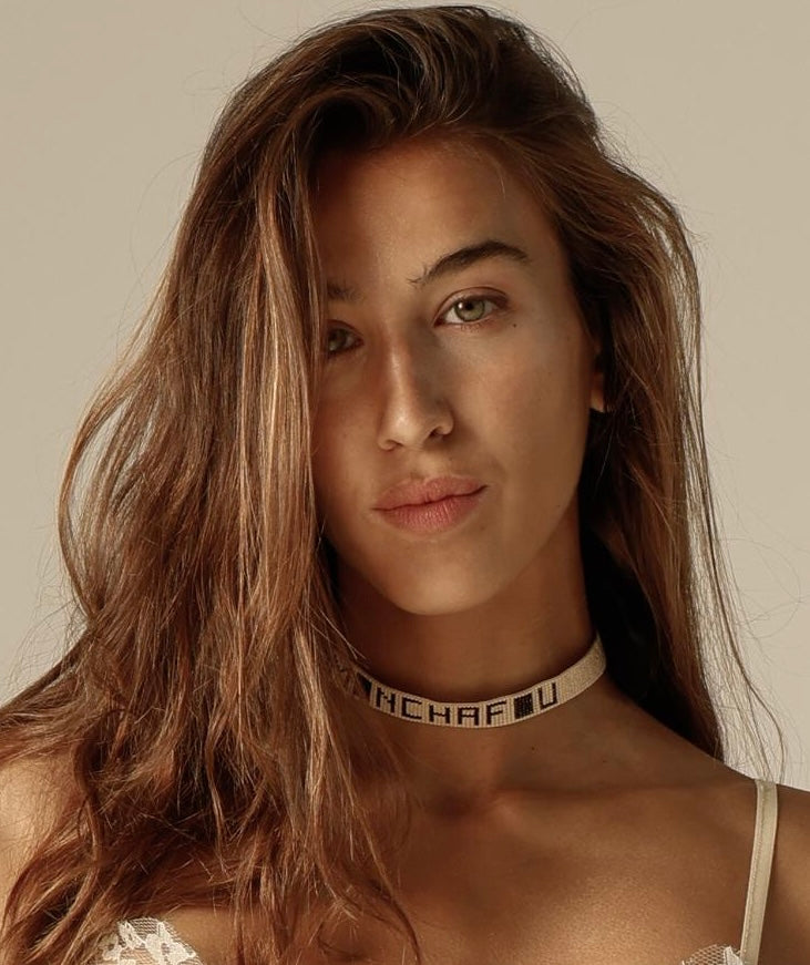 Choker artigianale con perline