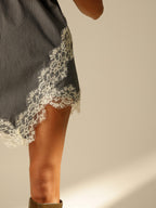 Sleep Dress in cotone con pizzo