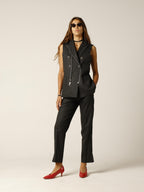 Pantaloni con zip laterali